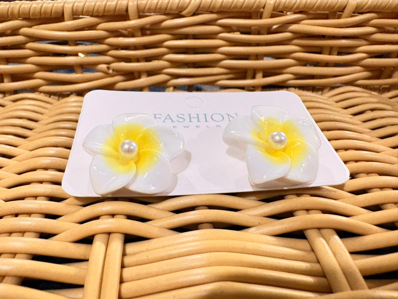 The Tropical Plumeria Earrings