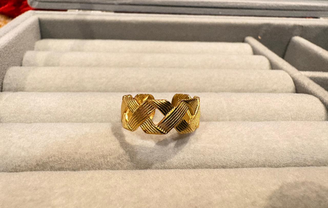 The Braided Chevron Ring