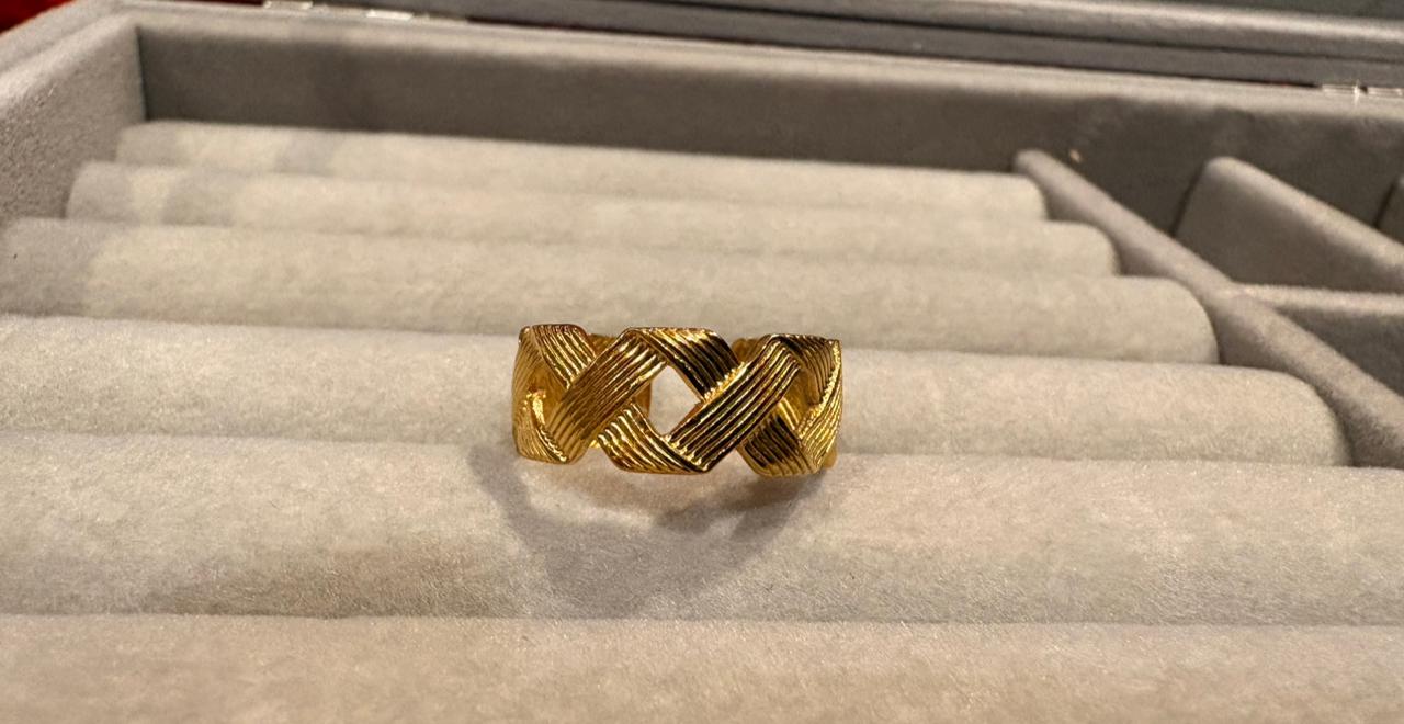 The Braided Chevron Ring
