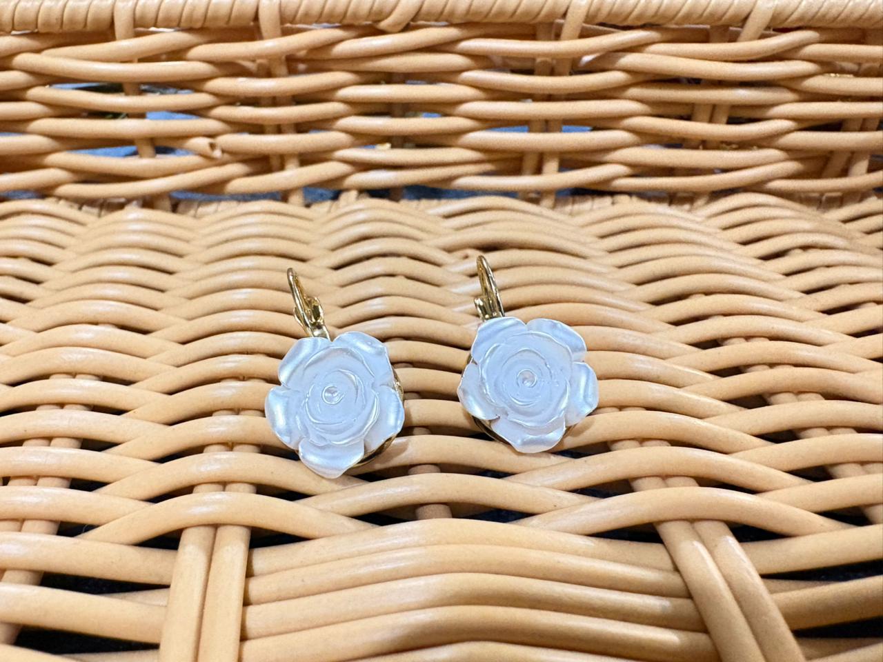The Alabaster Rose Earring