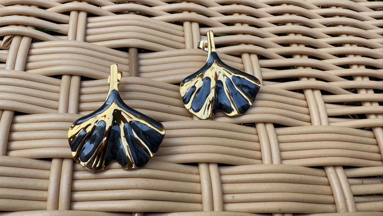 Sculptural Leaf Earrings