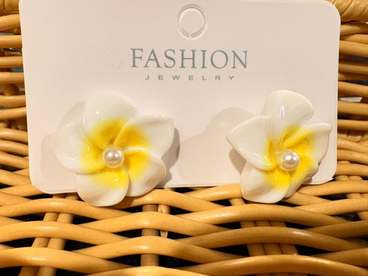 The Tropical Plumeria Earrings