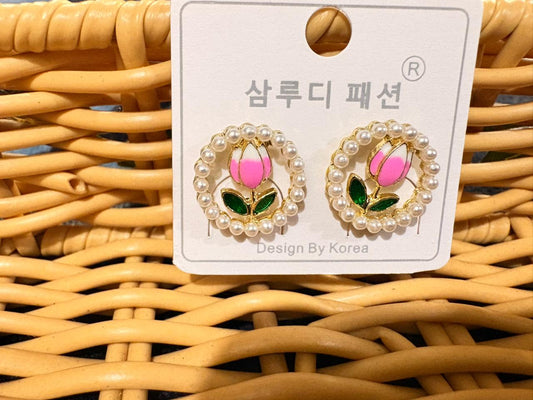 Lotus Korean Earring