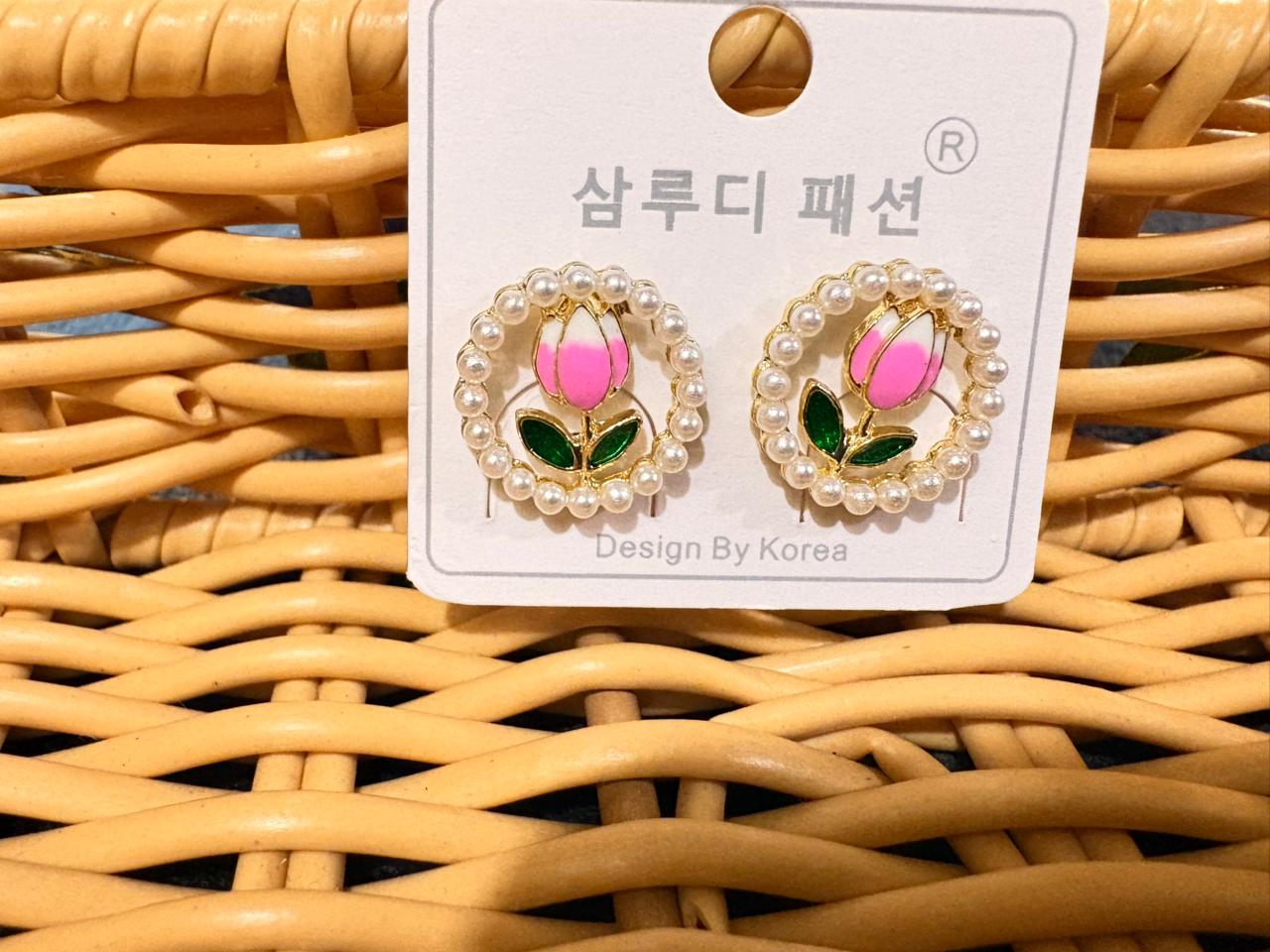 Lotus Korean Earring